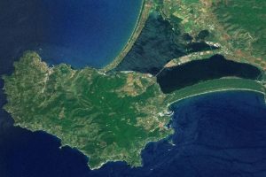 L'Argentario visto da satellite