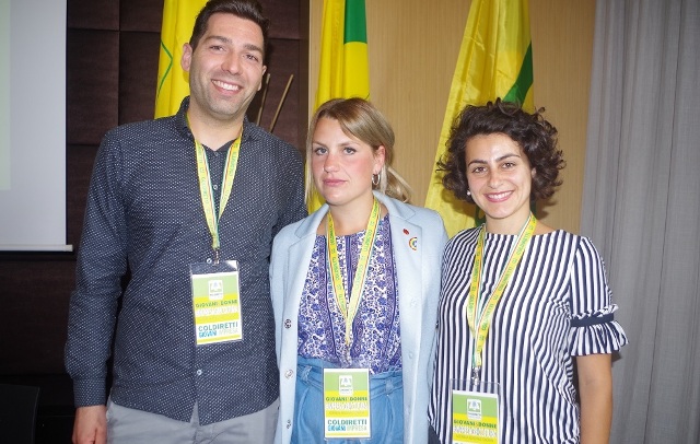 Francesca Lombardi (al centro) con Marco Belli e Simona Falzarano (foto Coldiretti Toscana)