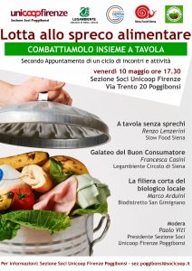 locandina lotta spreco a tavola 10 maggio Poggibonsi