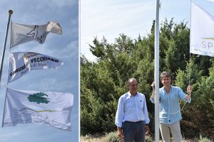 Da sinistra Giovanni Maffei Cardellini e il sindaco di Vecchiano Massimiliano Angori. (Foto da Parco MSRM).