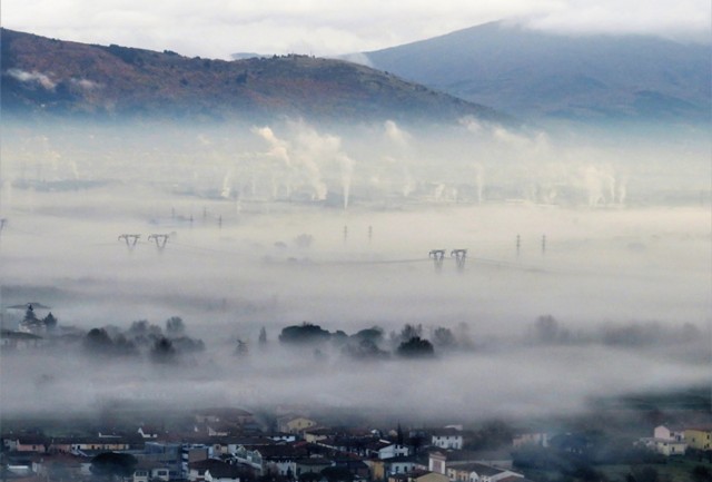 Inquinamento nella piana di Pistoia (foto Legambiente Quarrata)