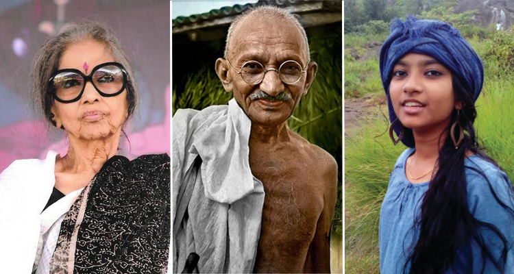 Tara Gandhi, Mahatma Gandhi e Naina Febin. Toscana Ambiente