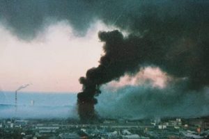 Un'immagine dell'esplosione del 17 luglio 1988.
