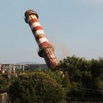 Demolizione dell'inceneritore di via Giarizzole a Trieste.